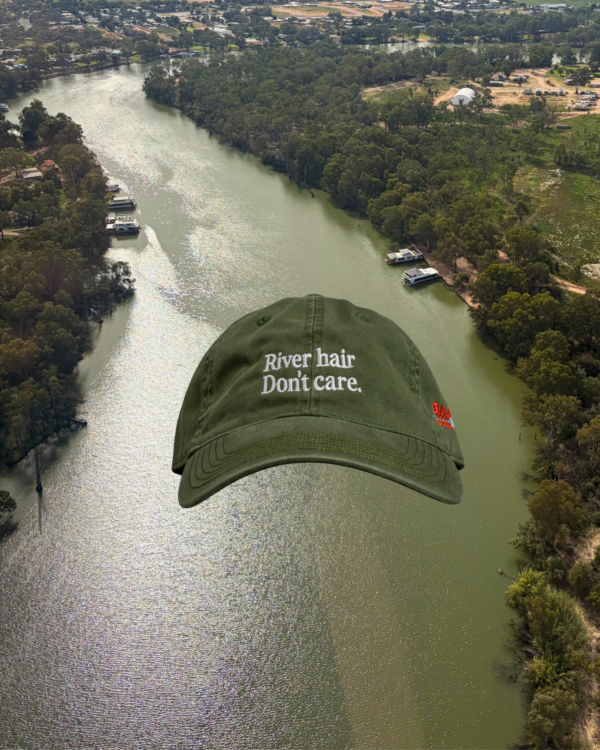 River Hair, Don't Care Washed Dad Cap – Bottle Green - Image 4