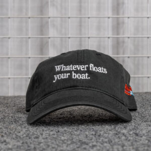 Whatever Floats Your Boat Washed Dad Cap – Black