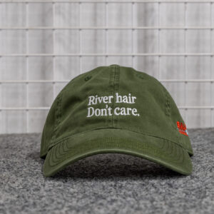 River Hair, Don't Care Washed Dad Cap – Bottle Green