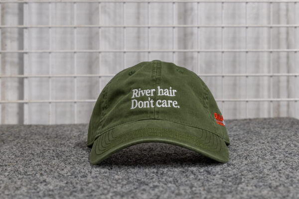 River Hair, Don't Care Washed Dad Cap – Bottle Green