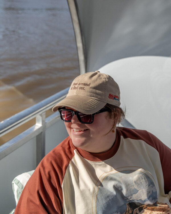 Float Around & Find Out Washed Dad Cap – Khaki - Image 5