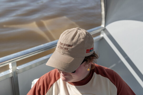 Float Around & Find Out Washed Dad Cap – Khaki - Image 7
